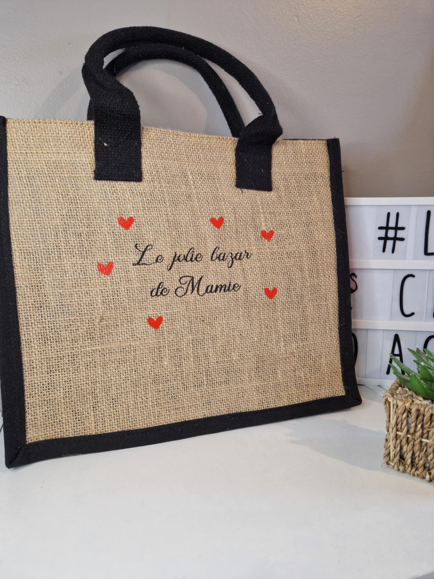 Sac en jute « mamie »
