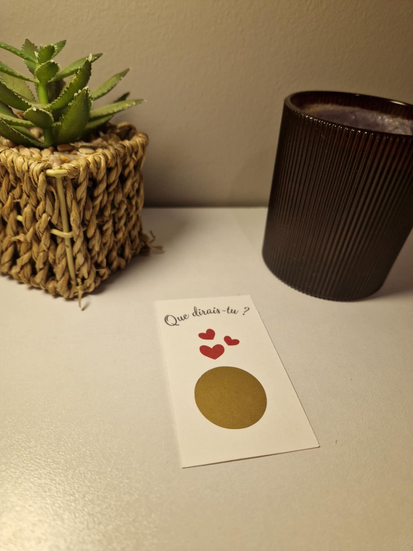 Carte à gratter " Demande en mariage"