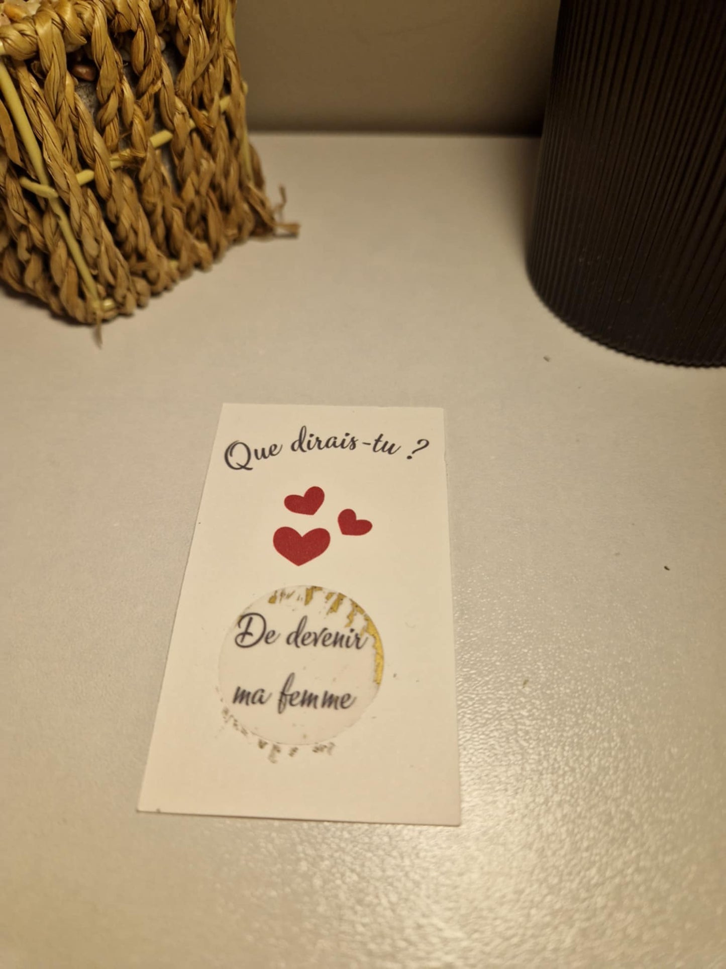 Carte à gratter " Demande en mariage"