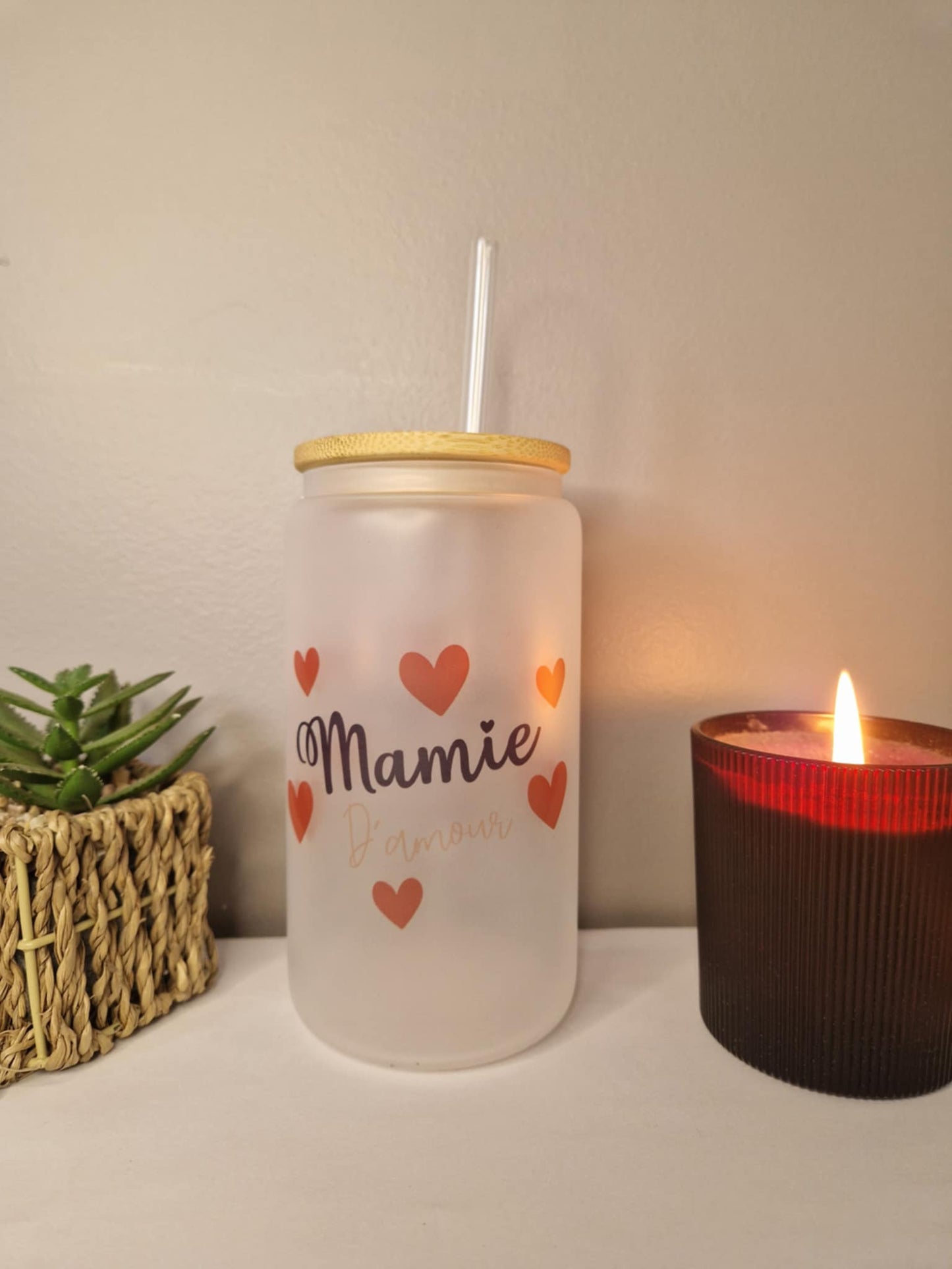 Verre canette " Mamie d'amour "