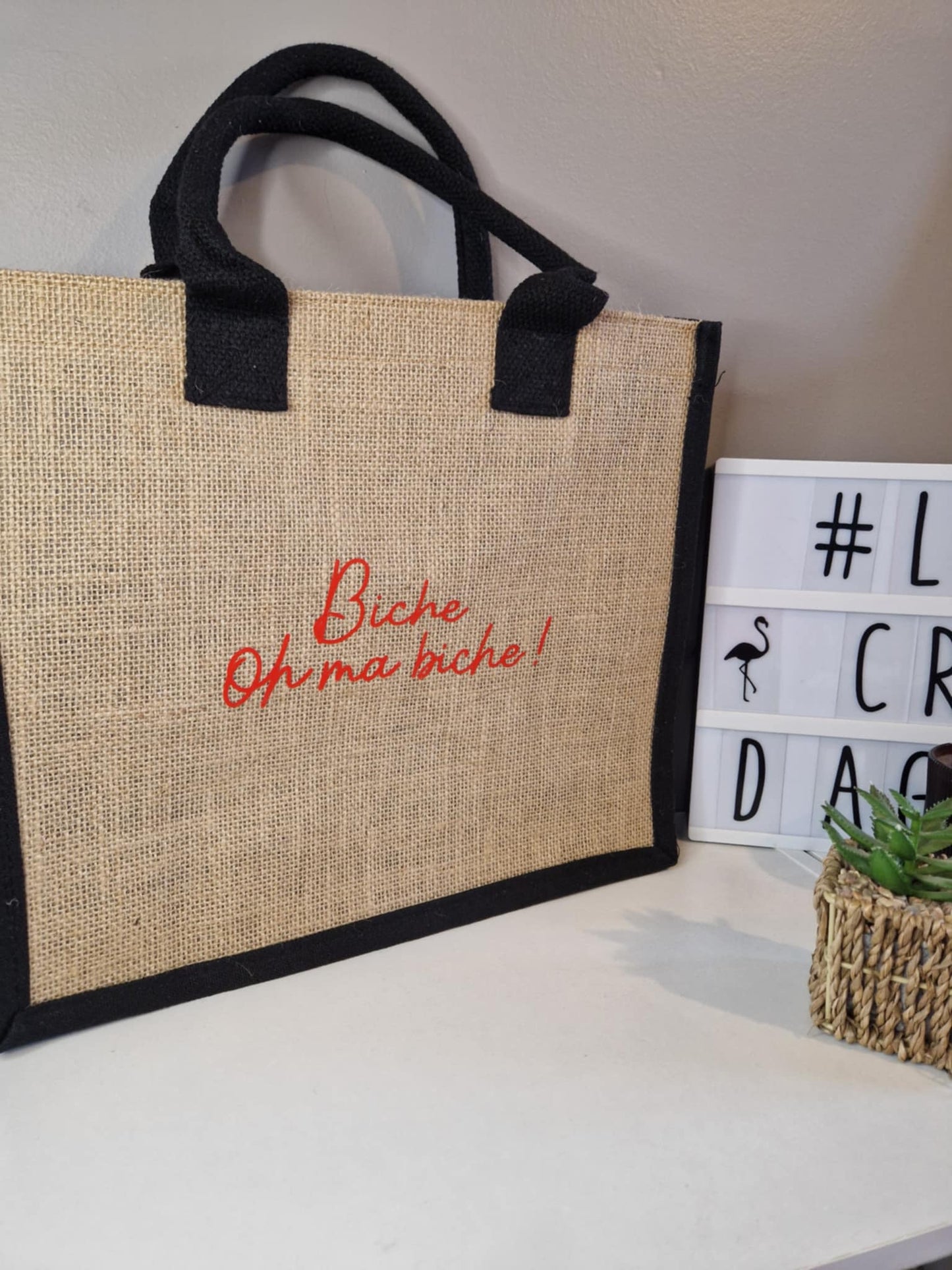 Sac en jute « biche oh »