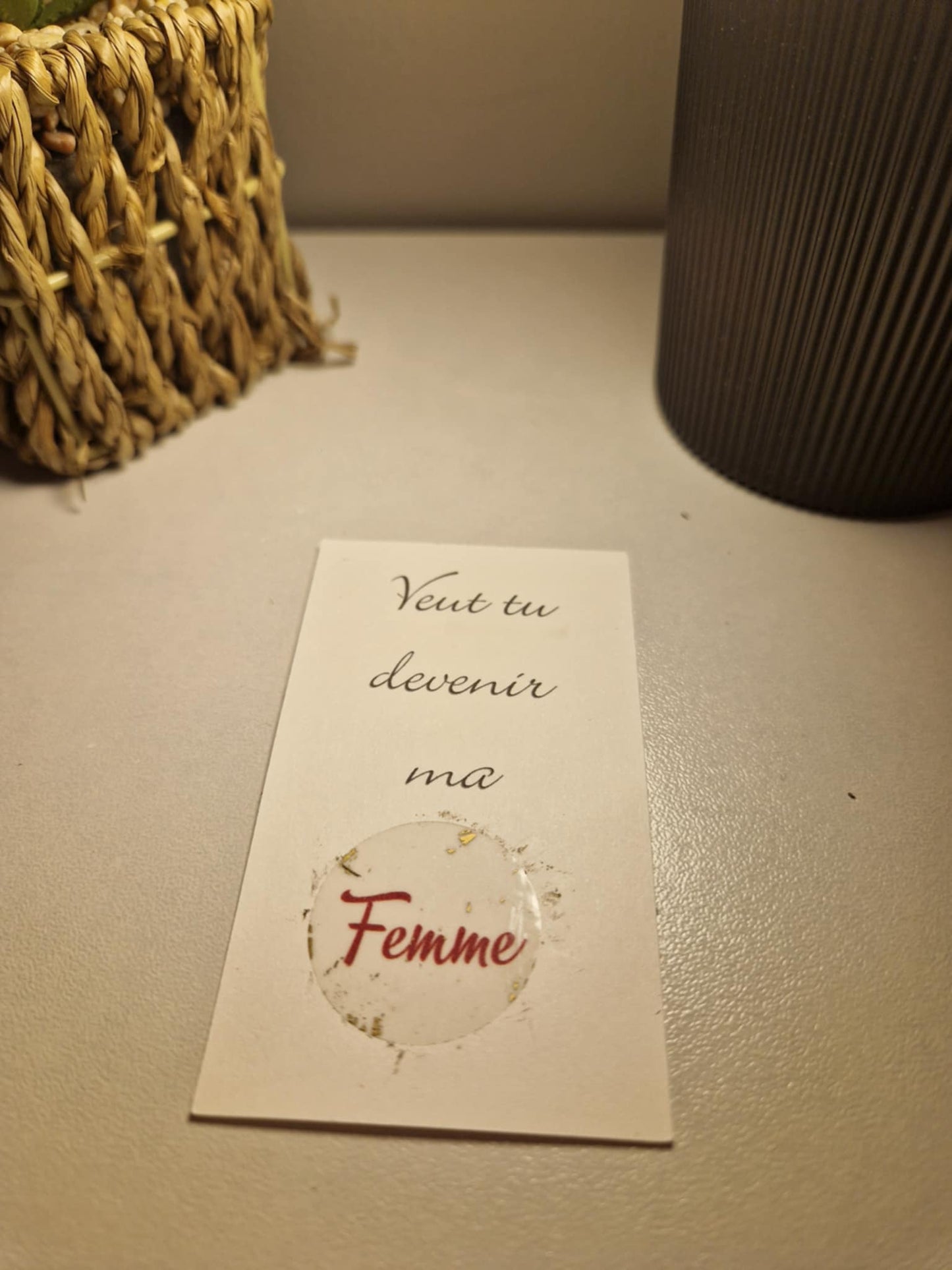 Carte à gratter " Demande en mariage"