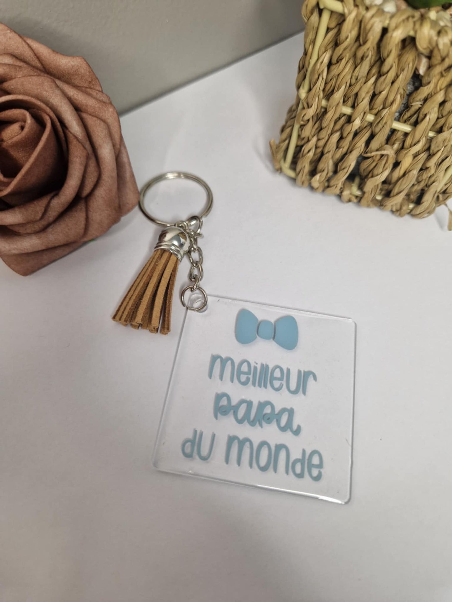 Porte-clés " Meilleur papa N°2 "