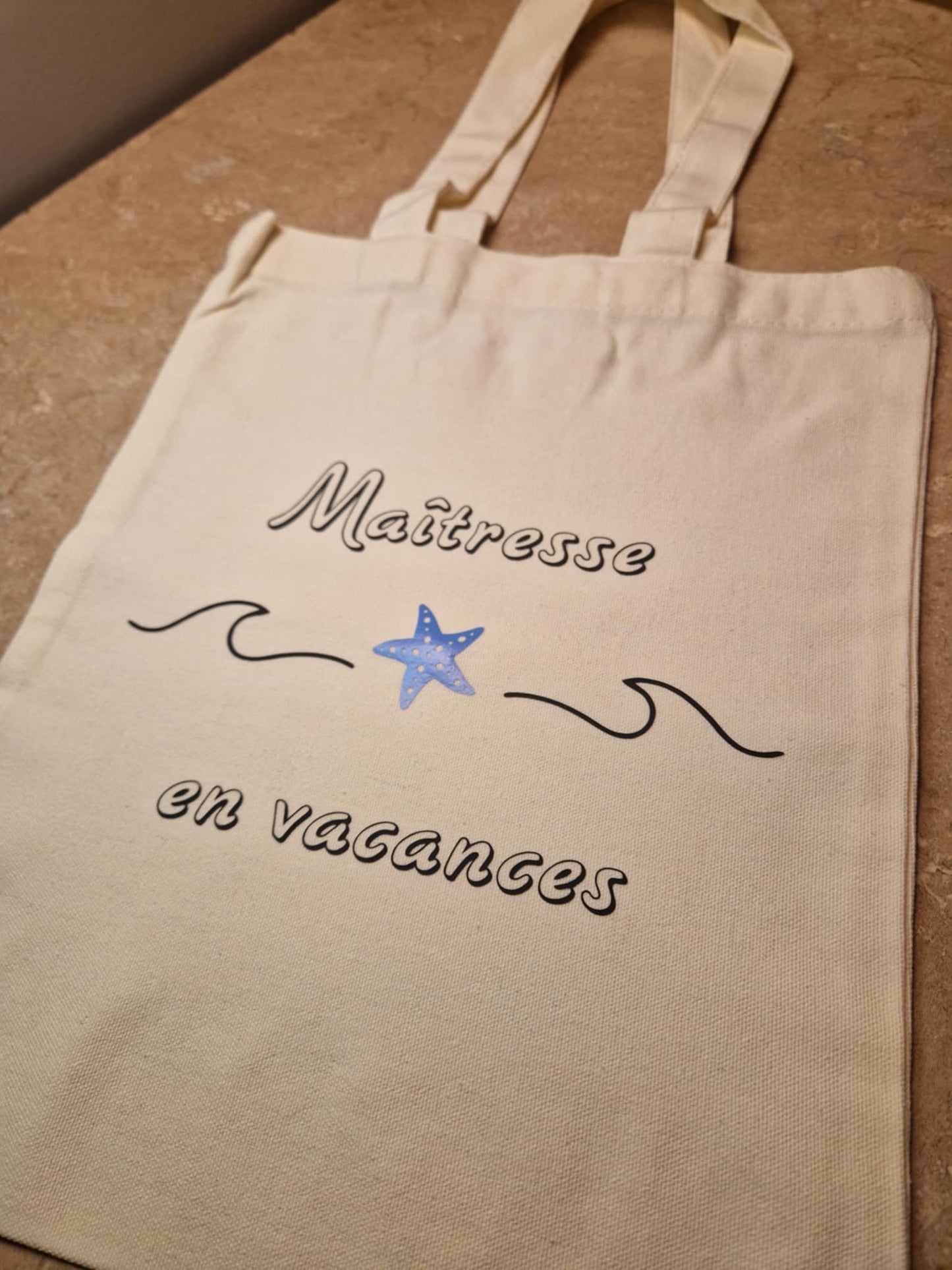 Tote Bag "Maîtresse en vacances"