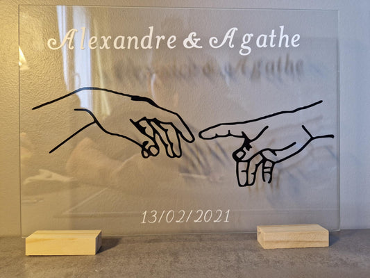 Plaque vitrée " Connection Éternelle "