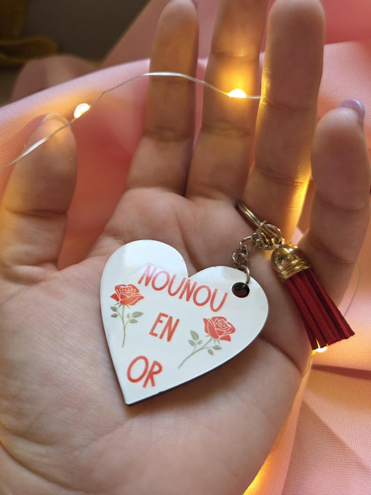 Porte-clés "Nounou en Or"