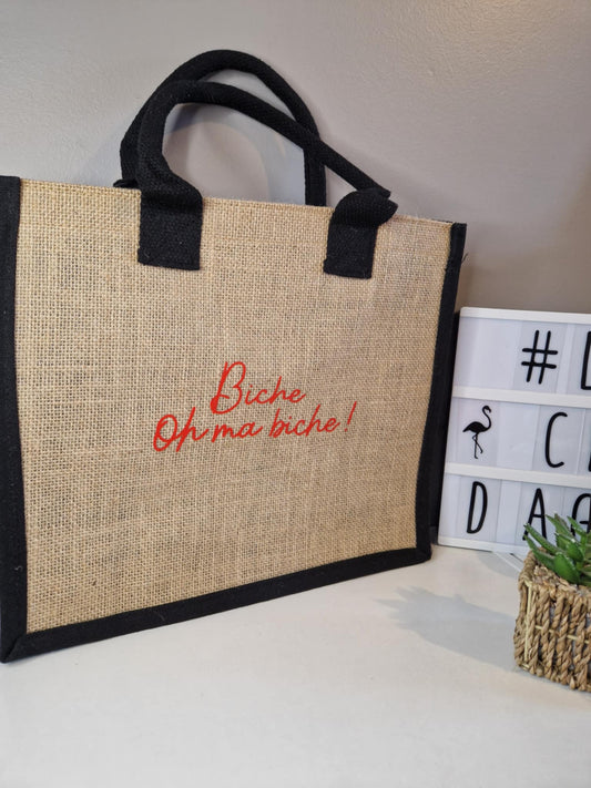 Sac en jute « biche oh »