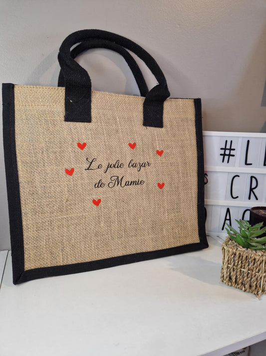 Sac en jute « mamie »