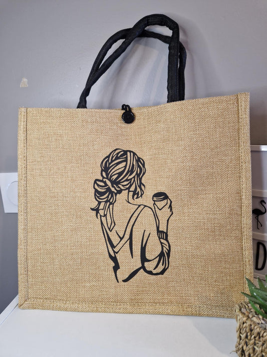 Sac en jute « coffee moment »