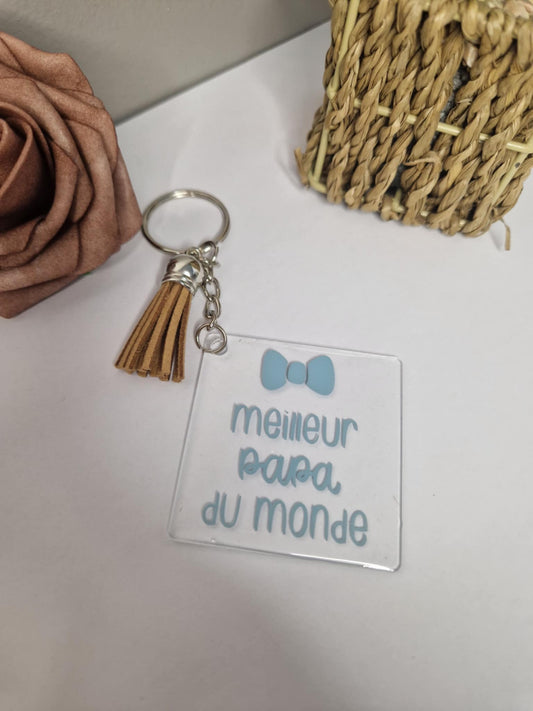 Porte-clés " Meilleur papa N°2 "