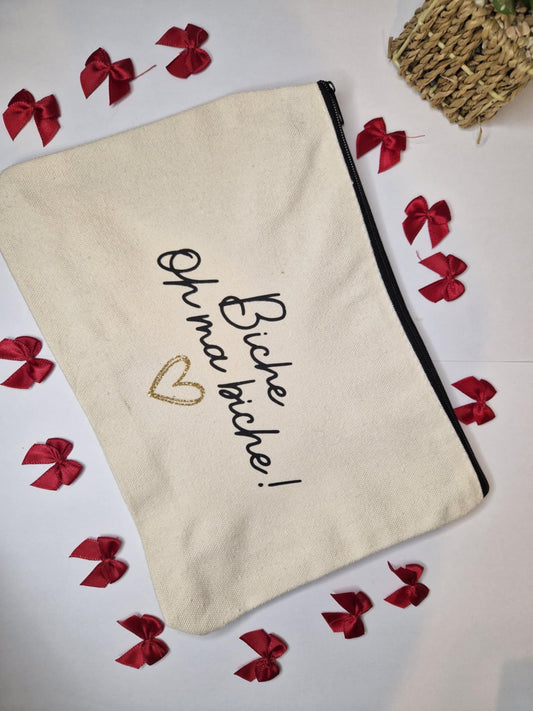 Trousse de toilette " Biche oh ma biche"